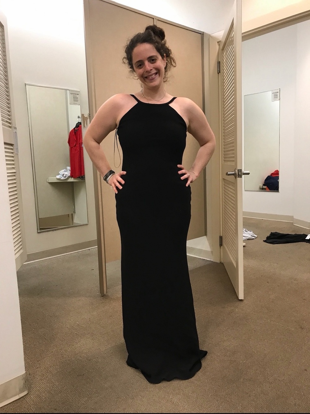 Calvin Klein Black Halter-Neck Maxi Dress